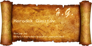 Herodek Gusztáv névjegykártya