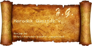 Herodek Gusztáv névjegykártya