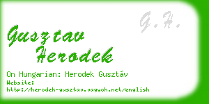 gusztav herodek business card
